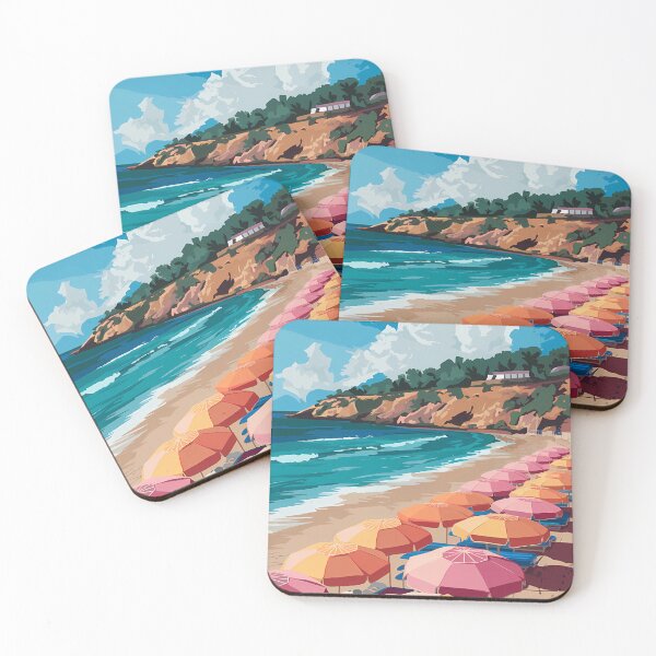Item preview, Relax This Summer on a Stunning Beach with Vibrant Umbrellas   designed and sold by AHMEDMAMADO.