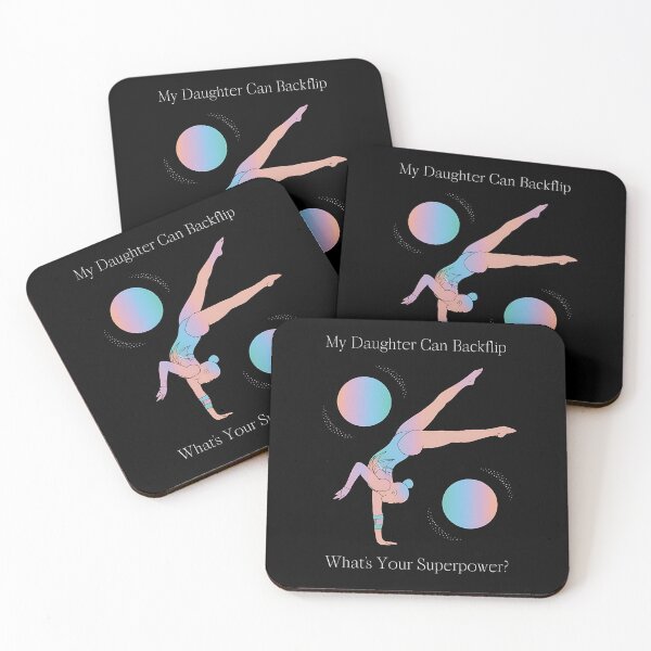 Item preview, My Daughter Can Backflip What’s Your Superpower? Funny gifts for gymnastic dad designed and sold by MikeKart.