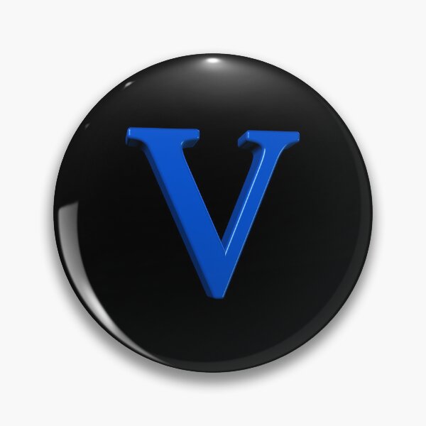 Item preview, The Letter V Dimensional Blue designed and sold by Art in My Loft.
