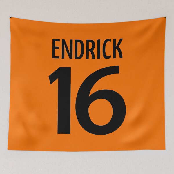 Item preview, Football Player #16 | Soccer Sports (Black Design / Orange BG) designed and sold by FilipeFerreira.