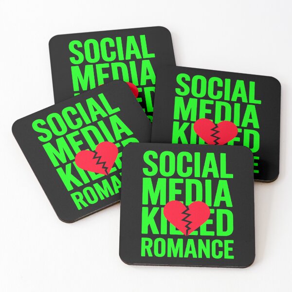 Item preview, Social Media Killed Romance Bold Statement Love designed and sold by Amanda's Factory.