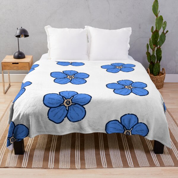 Aperçu de l'œuvre Fleur bleue, oubliez-moi, conception pas simple créée et vendue par AveryZi.