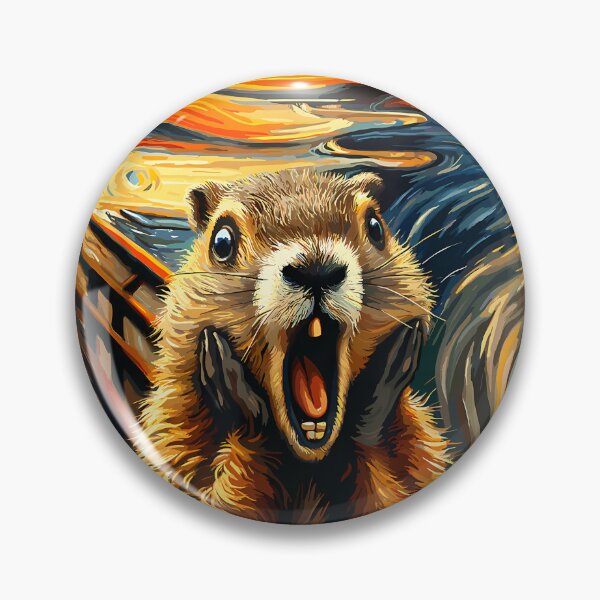 Item preview, Scream Groundhog Artistic Groundhog Day designed and sold by FunnyHumorTees.