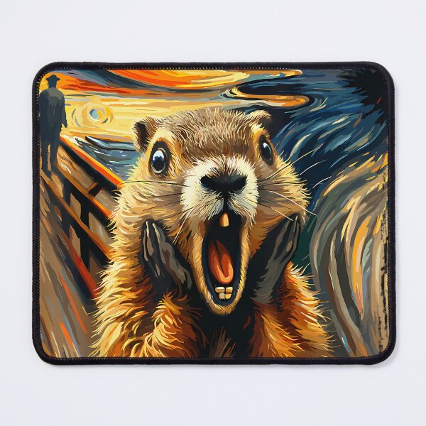 Item preview, Scream Groundhog Artistic Groundhog Day designed and sold by FunnyHumorTees.