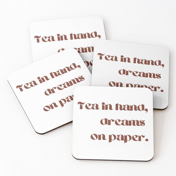 Item preview, Aesthetic phrase Tea in hand and dreams on paper designed and sold by ElizabethCoelho.