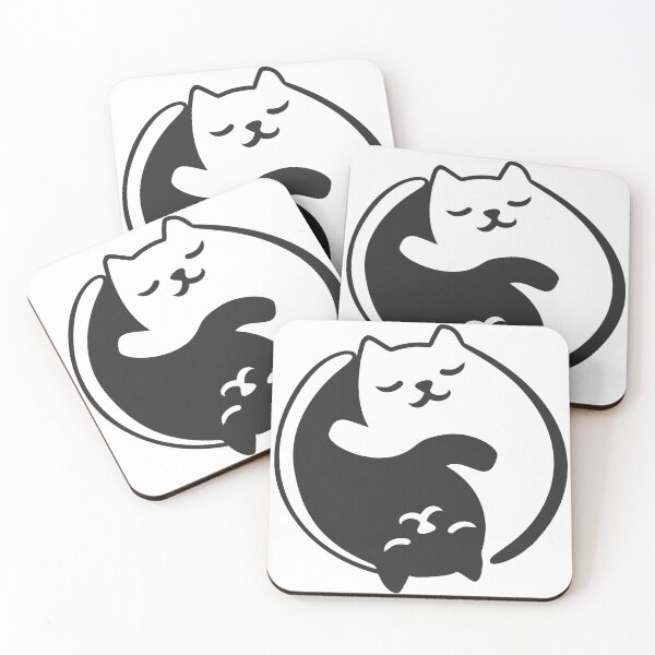 Item preview, Yin Yang Kitty Cats | NickerStickers® on Redbubble designed and sold by NickerStickers.