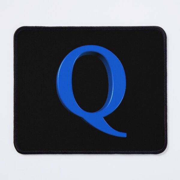 Item preview, The Letter Q Dimensional Blue designed and sold by Art in My Loft.