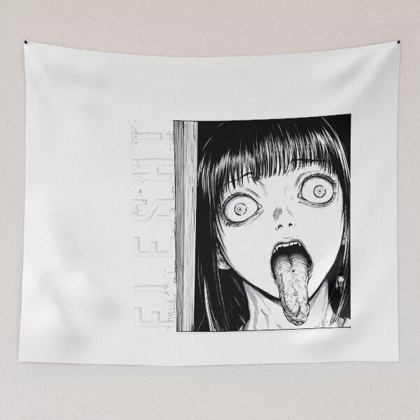 Item preview, Flesh and Desire – black and white horror manga anime girl designed and sold by ForsakenFrames.