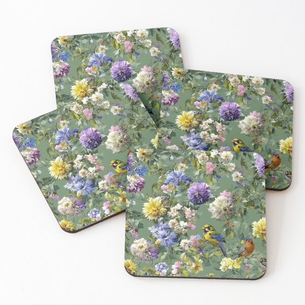 Item preview, Birds and Chrysanthemums designed and sold by  patchworkpersona.