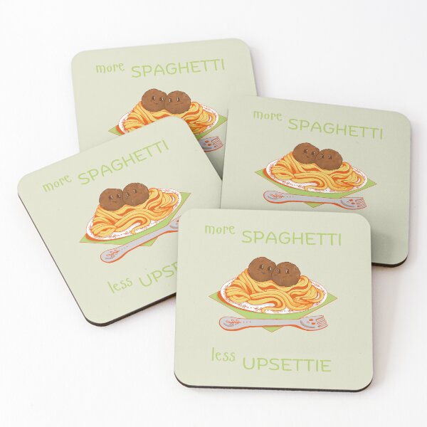 Item preview, "More Spaghetti Less Upsettie" Funny Design for Friends/Family designed and sold by ModernDesigning.