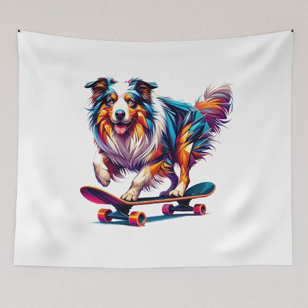 Item preview, Skateboarding Australian shepherd designed and sold by maistendencias.