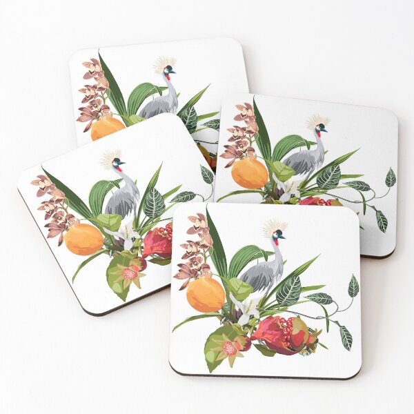 Item preview,  Tropical orchid flowers, fruits and exotic bird.  designed and sold by MatyKotiv.