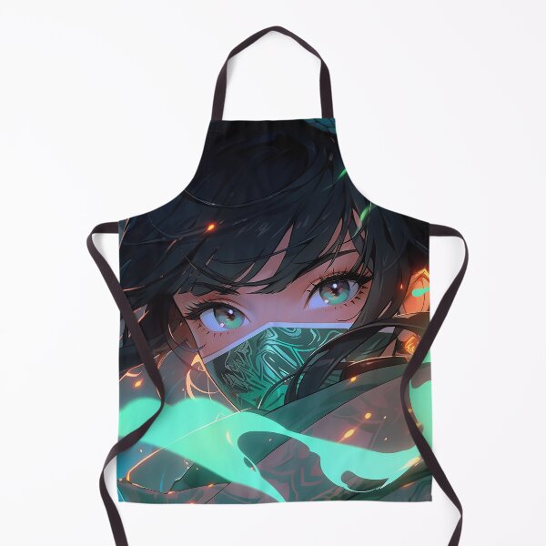 Item preview, Green Ninja Mask Anime Girl designed and sold by bubblegoth.