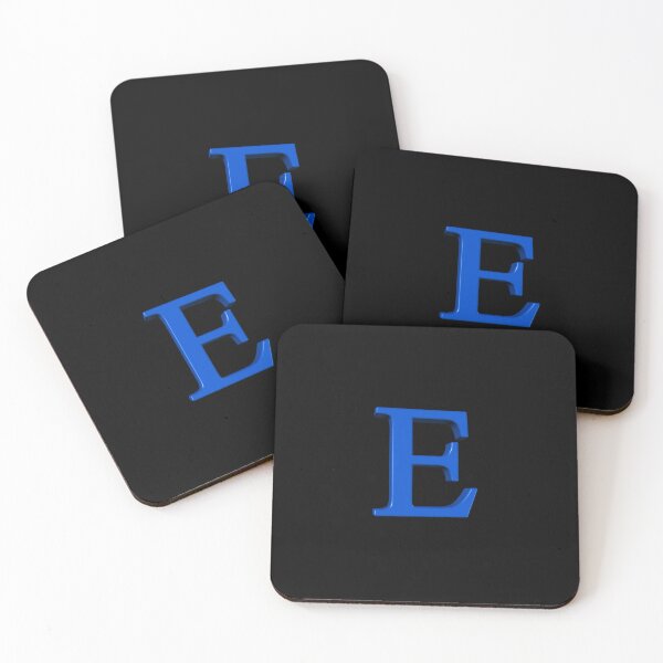 Item preview, The Letter E Dimensional Blue designed and sold by Art in My Loft.