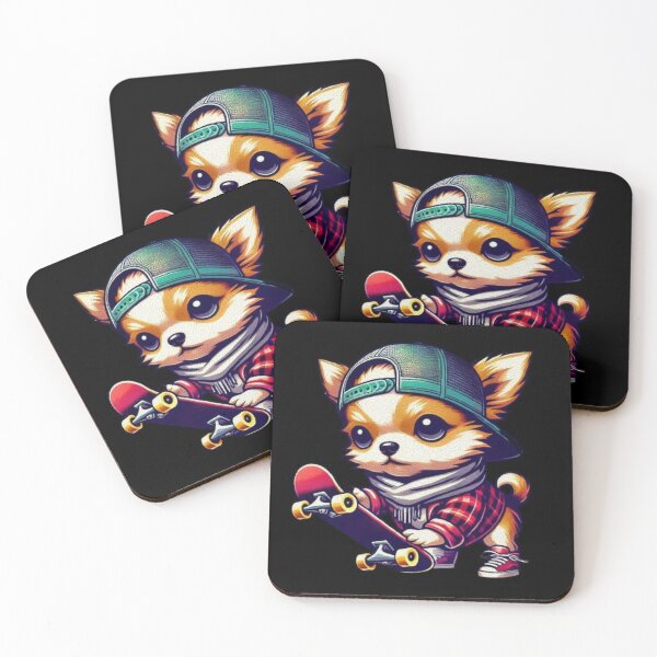 Item preview, Funny Chihuahua Skateboard Dog Skating Dog Lover Graphic designed and sold by Creat-Des.