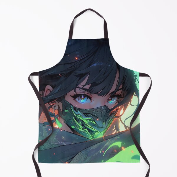 Item preview, Emerald Flame Warrior Anime Girl designed and sold by bubblegoth.