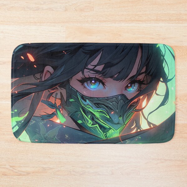 Item preview, Emerald Flame Warrior Anime Girl designed and sold by bubblegoth.