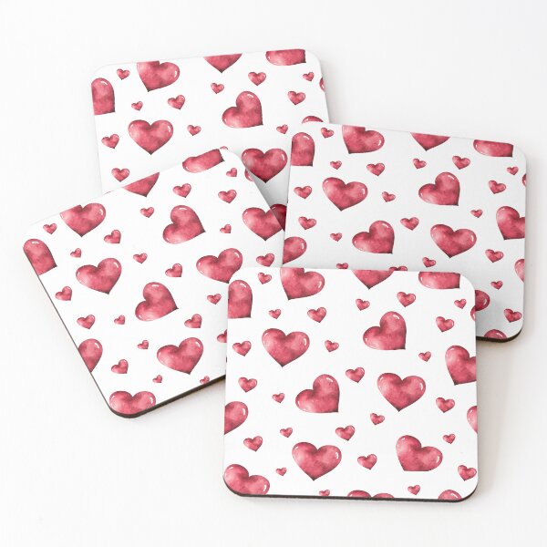 Artikelvorschau, Handgezeichnetes süßes nahtloses Muster mit Herzen-Aquarell zum Valentinstag entworfen und verkauft von KaterynaKet.