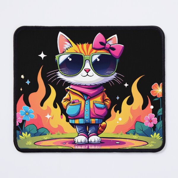 Item preview, Flaming Feline Chic designed and sold by Linework Studio.