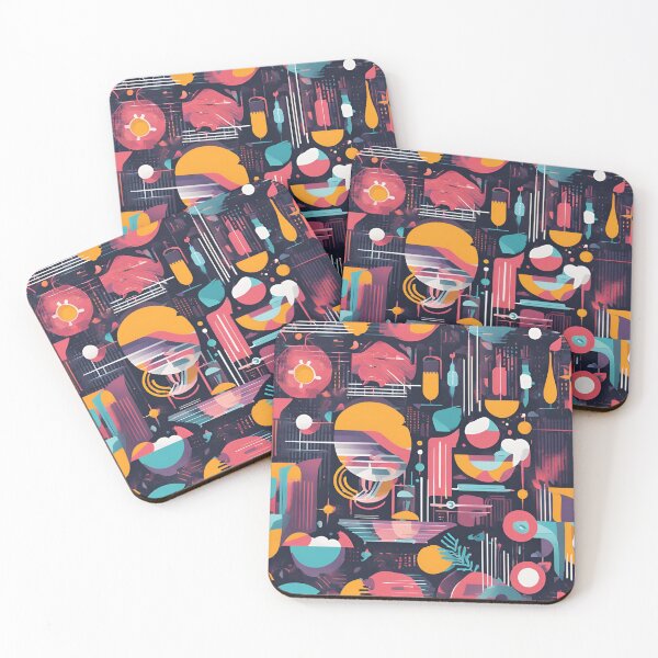 Item preview, Retro Abstract Cityscape designed and sold by Eman Abou Ghazy.