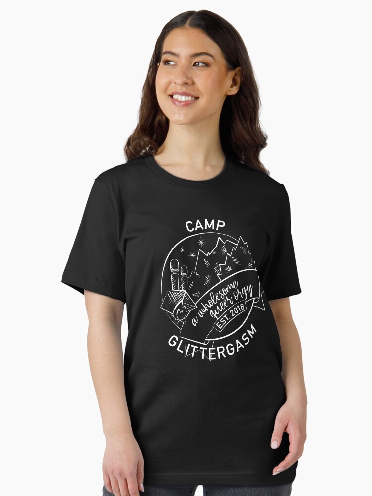Thumbnail 2 of 7, Essential T-Shirt, Camp Glittergasm Logo (White) designed and sold by Glittergasm.