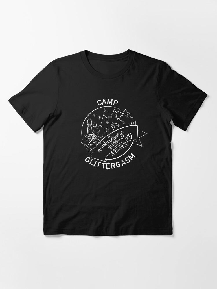 Thumbnail 3 of 7, Essential T-Shirt, Camp Glittergasm Logo (White) designed and sold by Glittergasm.