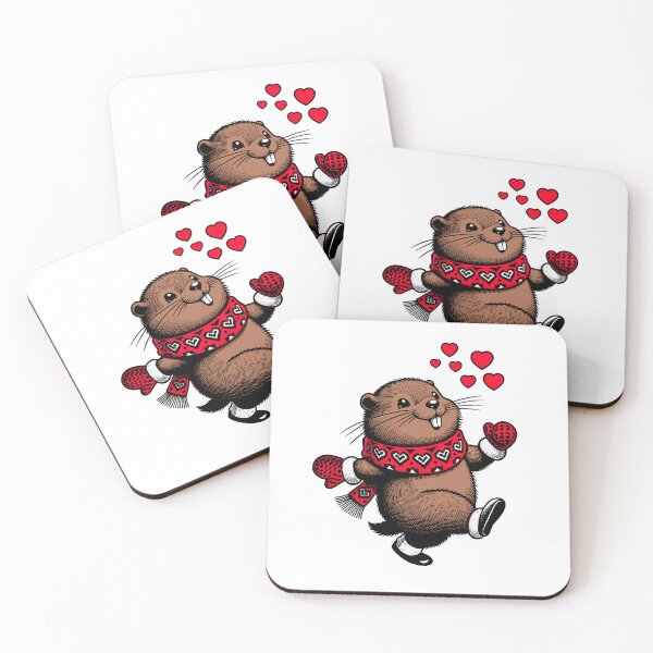 Item preview, Valentines groundhog jumping for joy designed and sold by Graffik-Peeps.
