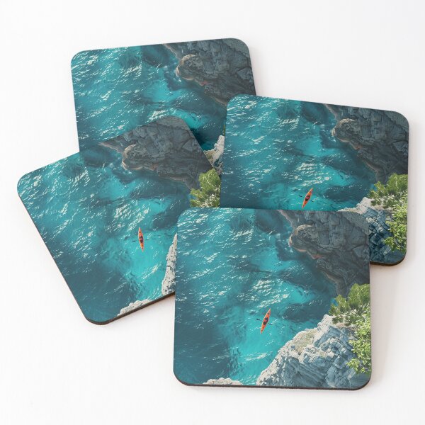 Item preview, Canoe gliding over Rough Ocean - Landscape photo designed and sold by TheArtistOf2022.