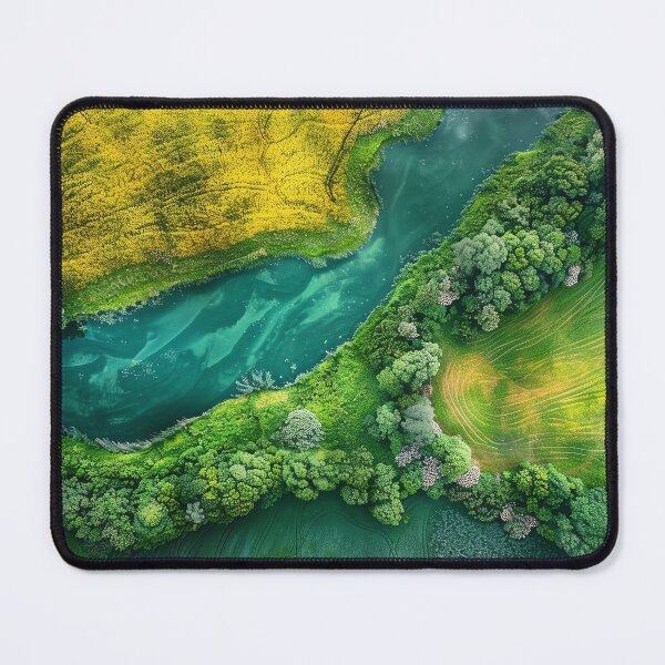 Item preview, River in forest drone photo - Landscape photo designed and sold by TheArtistOf2022.