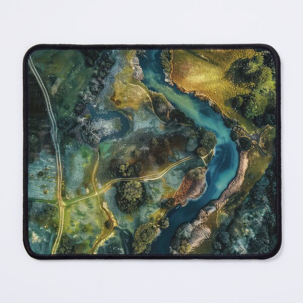 Item preview, River in forest drone photo - Landscape photo designed and sold by TheArtistOf2022.