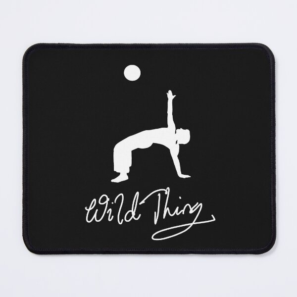 Item preview, Wild Thing Yoga pose under the Full Moon. White image with a black background  designed and sold by MonicaArtist.