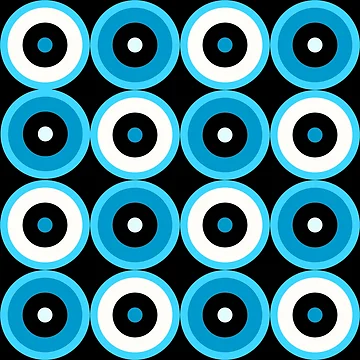 Artwork thumbnail, Blue Multi-pattern Retro Mod Roundel by ModSupporters