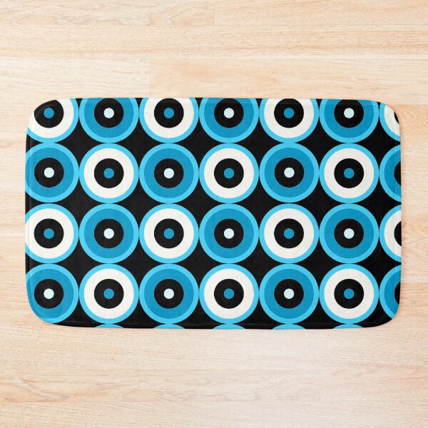 Item preview, Blue Multi-pattern Retro Mod Roundel designed and sold by ModSupporters.