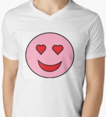 Sweet Happy Emoji Men's V-Neck T-Shirt