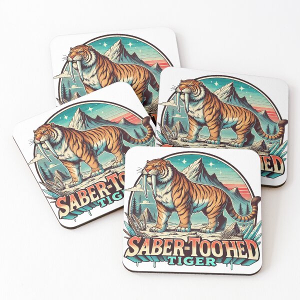 Item preview, Saber Fangs Tiger Retro Vintage designed and sold by JonelleTshirts.