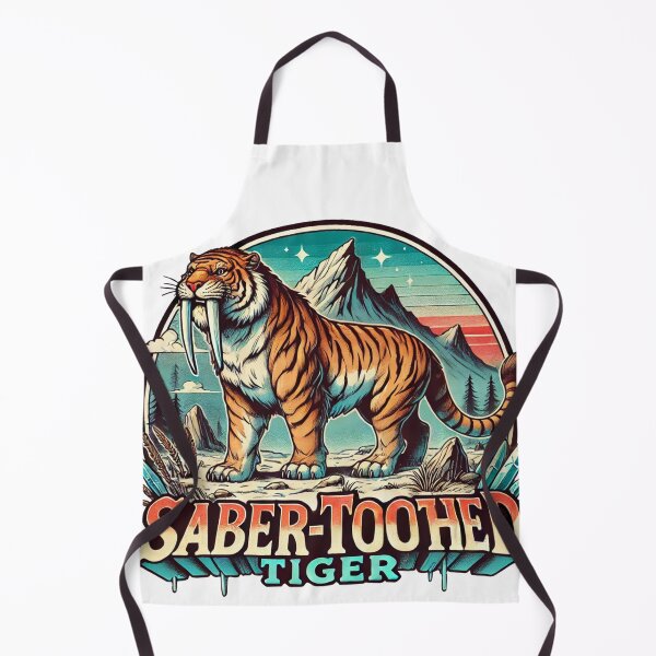 Item preview, Saber Fangs Tiger Retro Vintage designed and sold by JonelleTshirts.