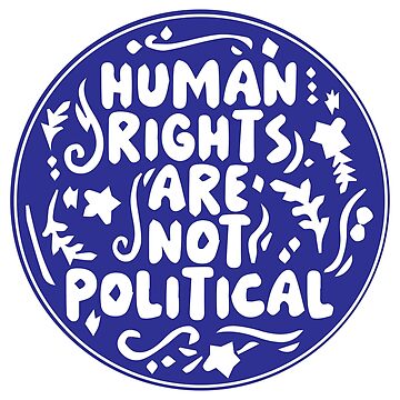 Artwork thumbnail, Human Rights Are Not Political Funny Car Bumper by Burpishop