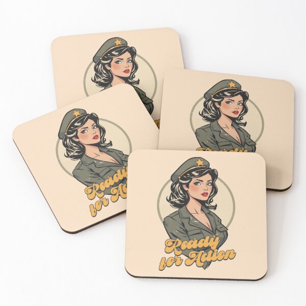 Item preview, Ready for action, military pinups designed and sold by BestRebel.