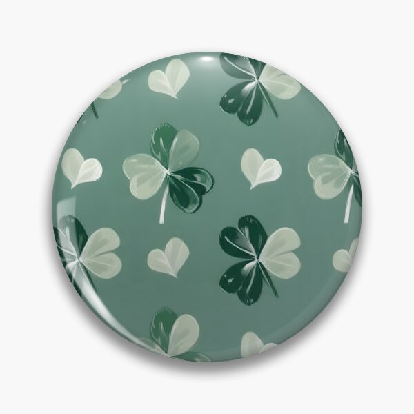 Item preview, Clover and Heart Pattern on Sage Green designed and sold by StrictlyStellar.