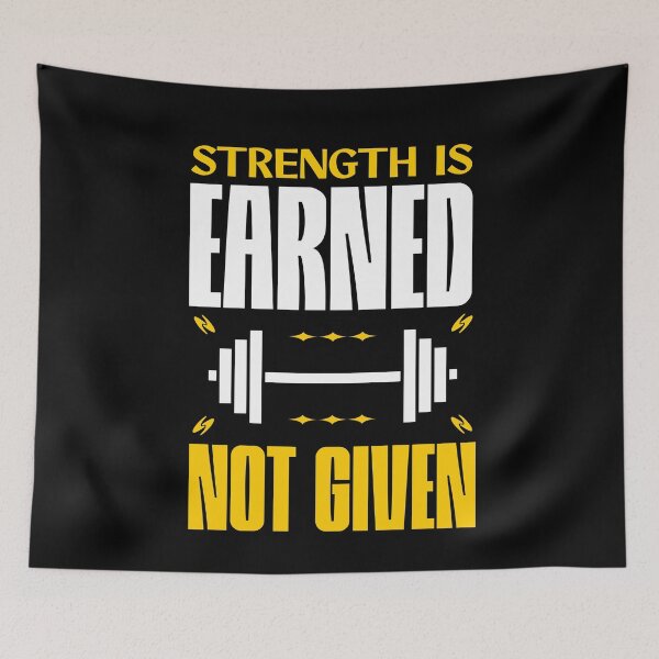 Item preview, Strength Is Earned Not Given Snatches Gift Idea Workout Gym designed and sold by HosvPrint .s.