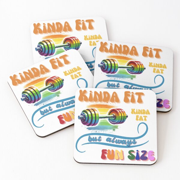 Item preview, Kinda Fit Kinda Fat Always Fun Size Funny Rainbow Workout designed and sold by AdoraClips.