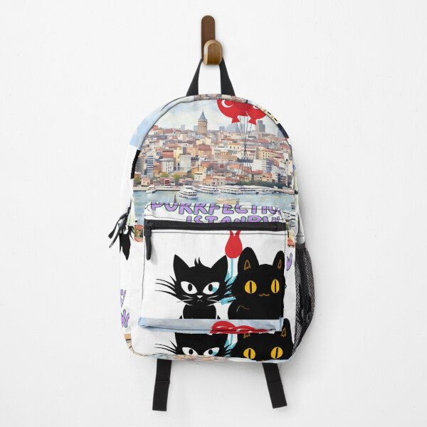 Item preview, Purrfection in Istanbul ,two black cats and city designed and sold by wallartofmio.
