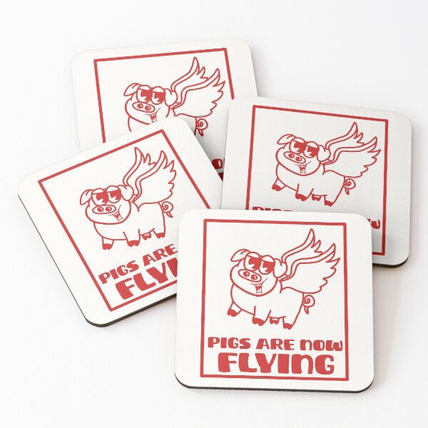 Item preview, Rough Times Mascot Winged Pig designed and sold by petiteToulon.