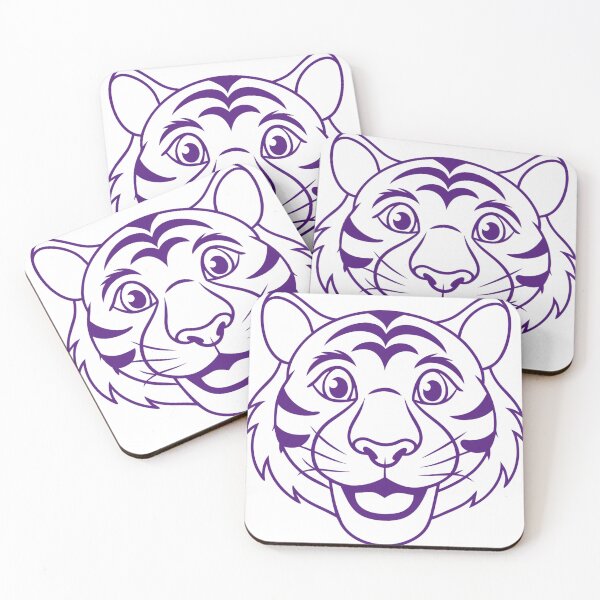 Item preview, Purple Tiger Line Art – Majestic Minimalist Design for Wildlife Lovers designed and sold by Kawaii Planet Studio.