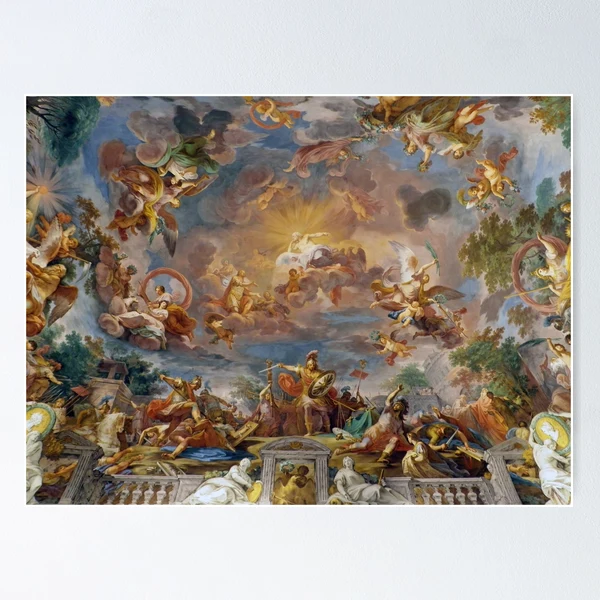 Ceiling in the Villa Borghese, Rome. The Apotheosis of Romulus by