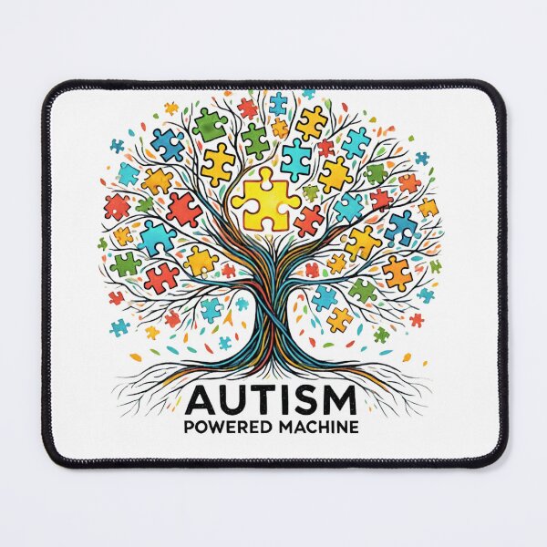 Item preview, Autism Powered Machine - Tree of Neurodiversity Design designed and sold by mArtWear.