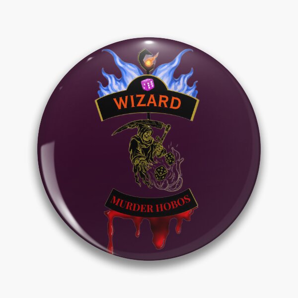 Item preview, Wizard. Murder Hobos. Biker Patch Style designed and sold by Ferndragons.
