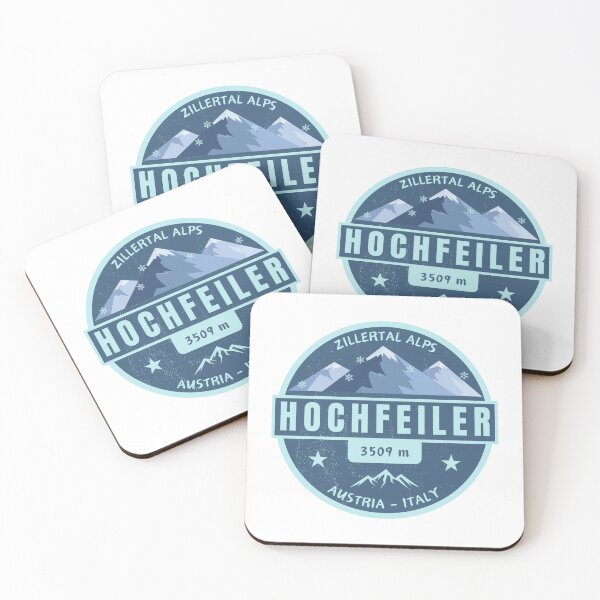 Item preview, Hochfeiler Mountain in Zillertal Alps Austria-Italy Retro Travel Art Emblem designed and sold by MaateoDesign.