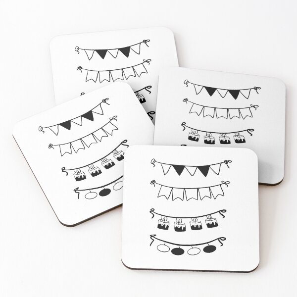 Item preview, Chic Bunting: Minimalist Black & White Line Art designed and sold by RM-Journey.