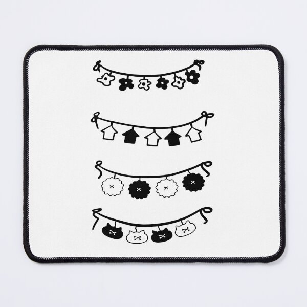 Item preview, Elegant Bunting: Minimalist Black & White Sketches designed and sold by RM-Journey.